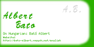 albert bato business card